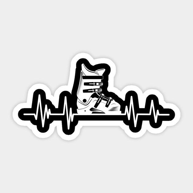 Heartbeat Snowboarding Birthday snowboarder Player .snowboard Sticker by mezy